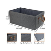 Collapsible Fabric Storage Bins with Handles | Versatile Closet & Toy Organizers
